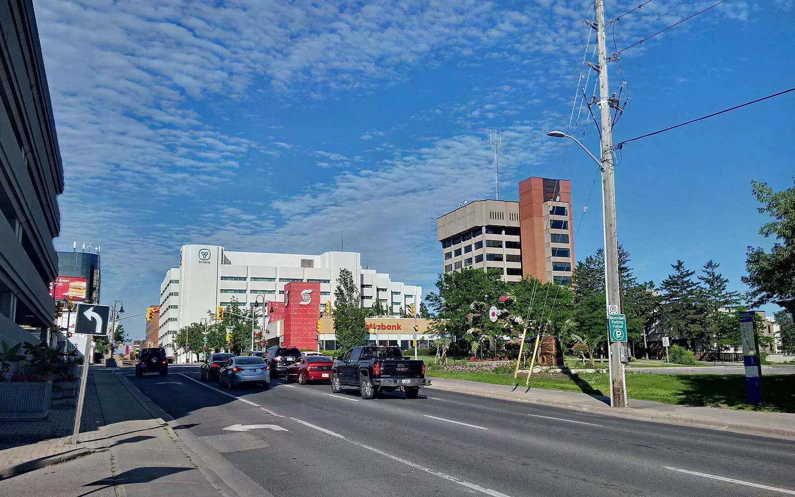 King Street streetscape in downtown Oshawa.