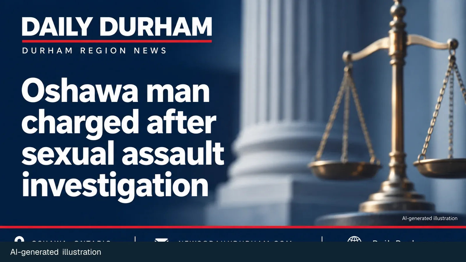 Daily Durham AI-generated editorial illustration for oshawa crime news.