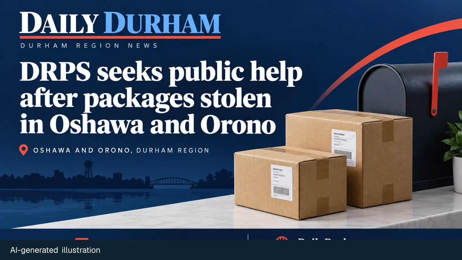 AI-generated editorial illustration for the Daily Durham story: drps