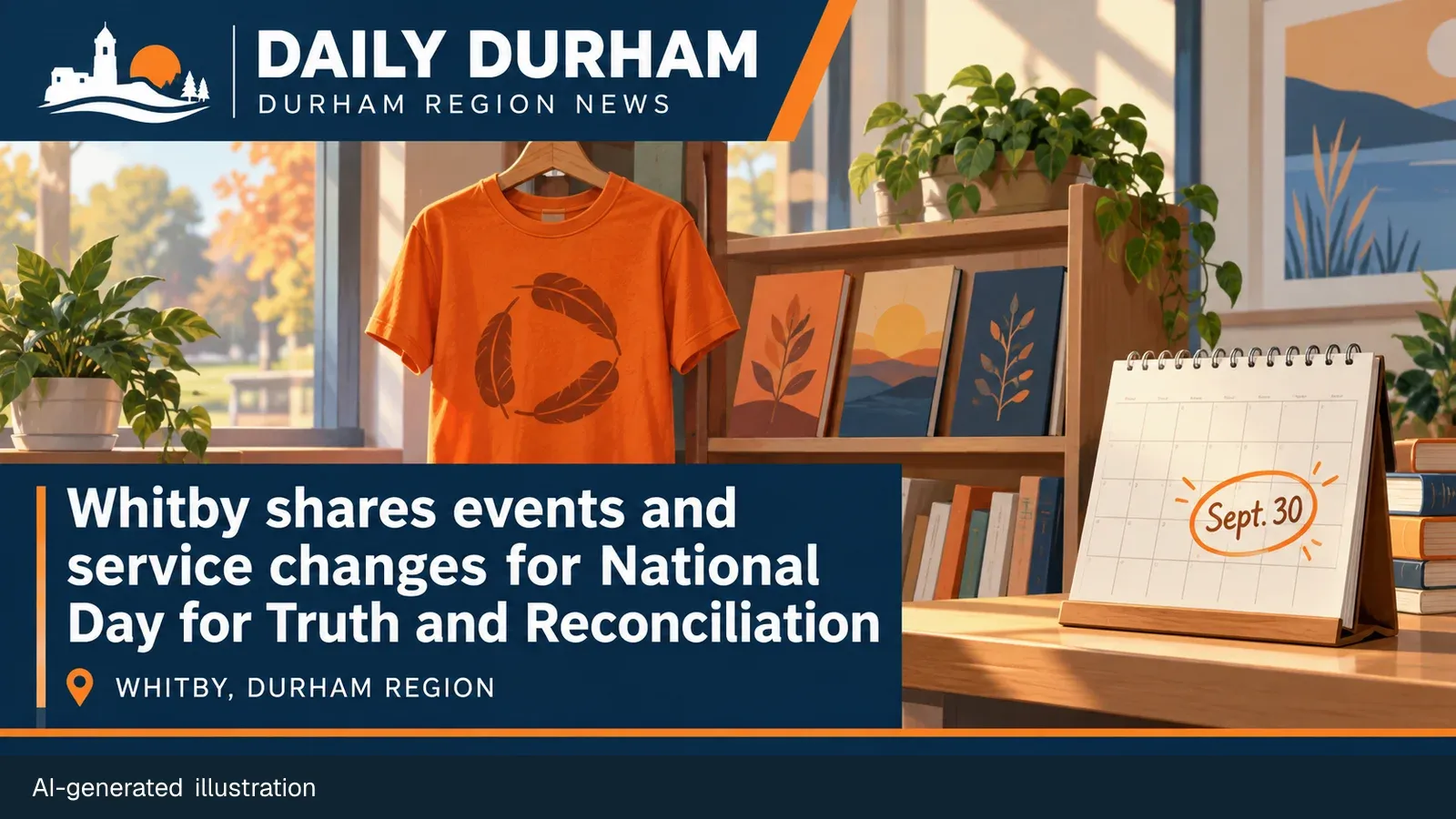 AI-generated editorial illustration for the Daily Durham story: whitby